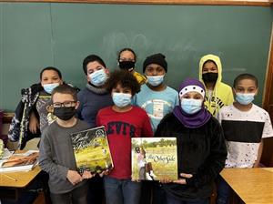 Photo shows group of students from Room 113 in Edison Elementary School